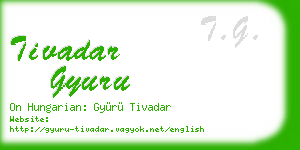 tivadar gyuru business card