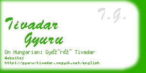 tivadar gyuru business card